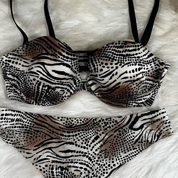 NEW Victoria’s Secret BioFit Multi Way Padded Push Up Bra Tiger Striped 32B NWOT - Picture 8 of 9